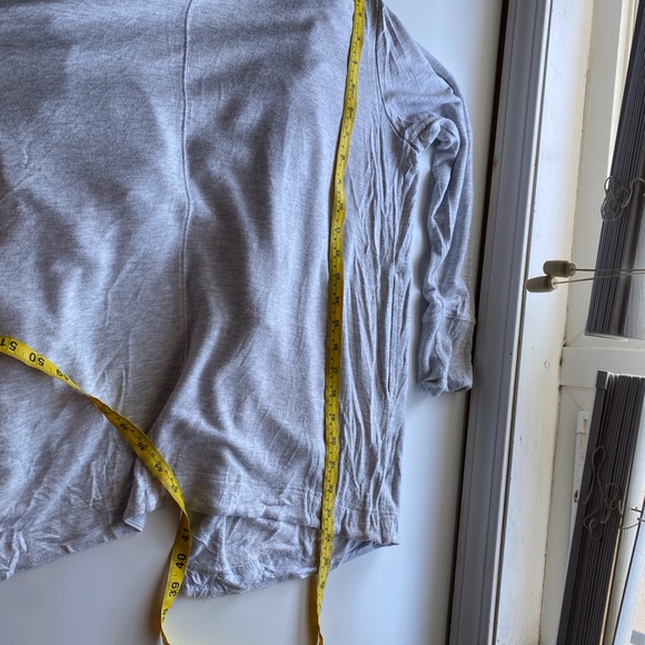 Athleta Pranayama Restore Wrap Woman LP Large Petite Grey Open Cardigan Pockets - Picture 14 of 16